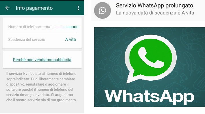 whatsappnotifiche Whatsapp gratis a vita, o forse no? Ecco le strane notifiche arrivate agli utenti